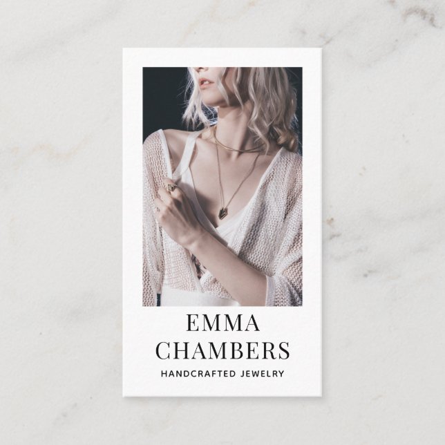 Modern Jewelry Designer Business Card (Front)