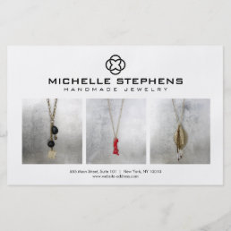 Modern Jewelry Designer Logo and Photography White Flyer