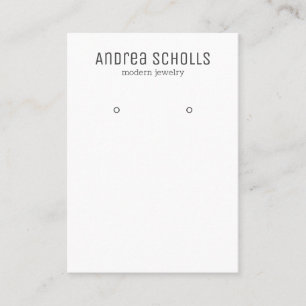 Modern Jewelry Earring Display Business Card