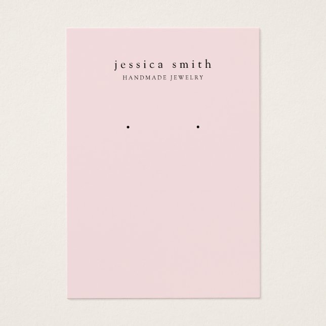 Modern Jewelry Earring Display Card (Front)