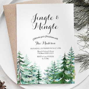 Modern Jingle & Mingle Christmas Party Invitation