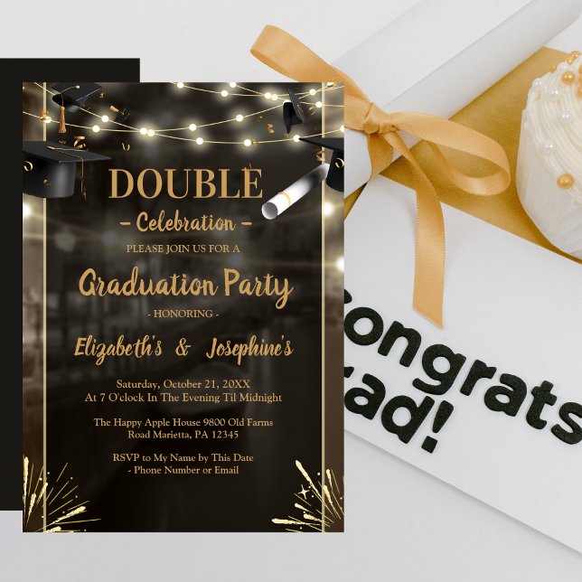 Modern Joint Graduation Party 2025 Invitation (Creator Uploaded)