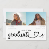 Modern Joint Graduation, Two Person Now and Then