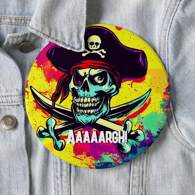 Modern Jolly Roger Button (In Situ)