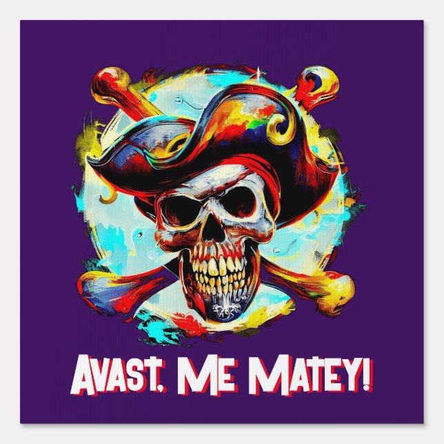 Modern Jolly Roger Sign (Front)