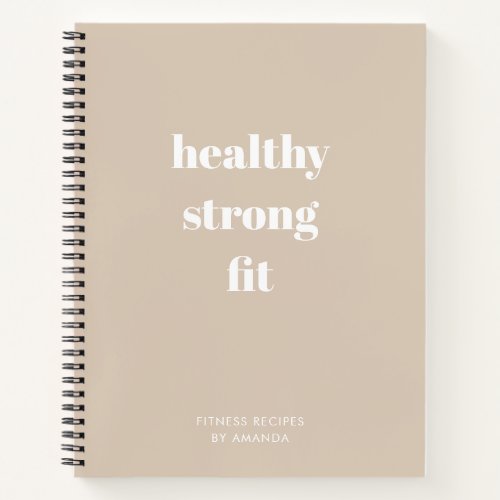 Modern Journal Book Diet Fitness Recipes 