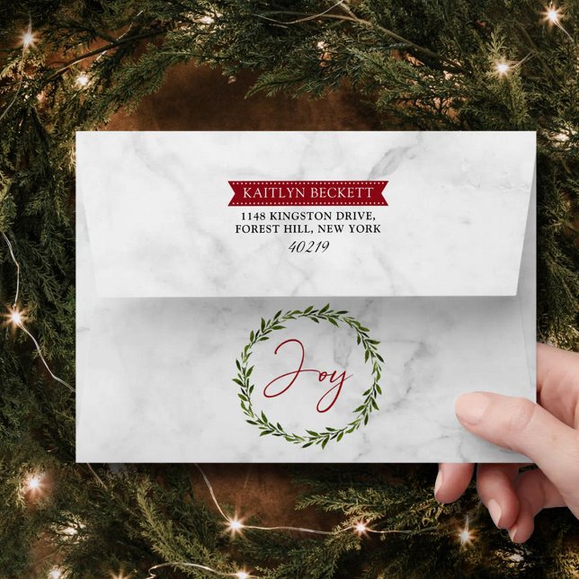 Modern "Joy" Christmas Envelope (Creator Uploaded)