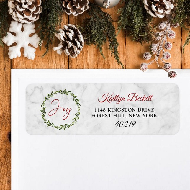 Modern "Joy" Christmas Label (Creator Uploaded)