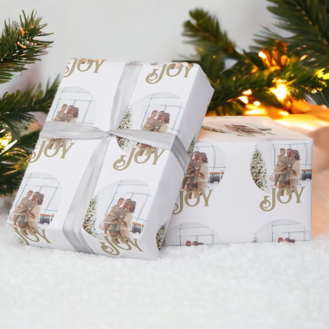 Modern Joy Photo Christmas Personalized Wrapping Paper (Modern Joy Photo Christmas Personalized Wrapping Paper from Ricaso)