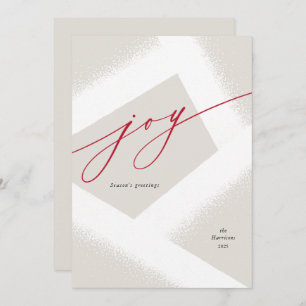 Modern Joy Simple Abstract Non-Photo Holiday Card