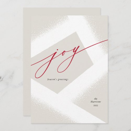 Modern Joy Simple Abstract Non_Photo Holiday Card