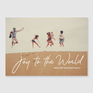 Modern Joy to the World Fun Christmas Photo