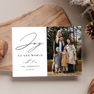Modern Joy to the World Photo Holiday Card