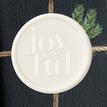 Modern Joyful Christmas Wax Seal Sticker<br><div class="desc">Introducing our Modern Joyful Christmas Wax Seal Sticker, the perfect embellishment to add a touch of elegance and festivity to your holiday celebrations! This exclusive product, available on Zazzle, is designed to enhance your Christmas cards, gift wrapping, invitations, and more with a classic and refined look.Celebrate Christmas with style and...</div>