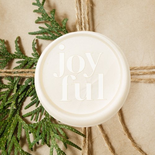 Modern Joyful Christmas Wax Seal Sticker