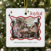 Modern Joyful Family Photo Christmas