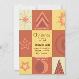Modern joyful fun color block company party invitation