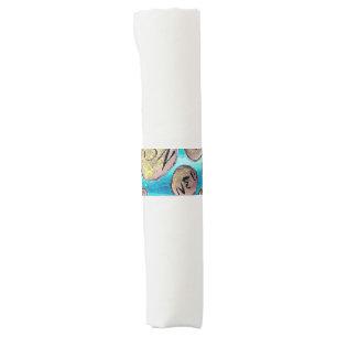 Modern Joyful Matzah Napkin Bands