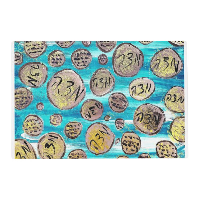 Modern Joyful Matzah Placemat (Front)