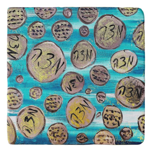 Modern Joyful Matzah Trivet (Front)