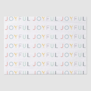 modern joyful pastel script holiday tissue paper