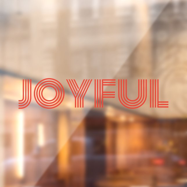 Modern joyful script Christmas script Window Cling (Sheet 2)