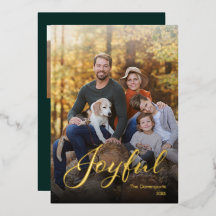 Modern Joyful Script Photo Gold