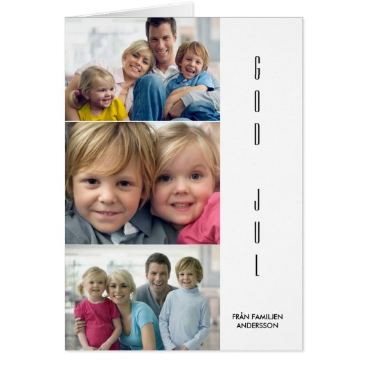 Modern julhälsningskort (Front)