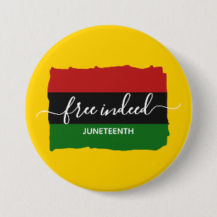 Modern JUNETEENTH Free Indeed Button