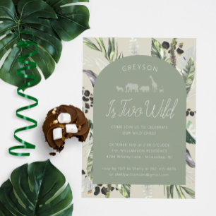 Modern Jungle Greenery Arch Two Wild Invitation