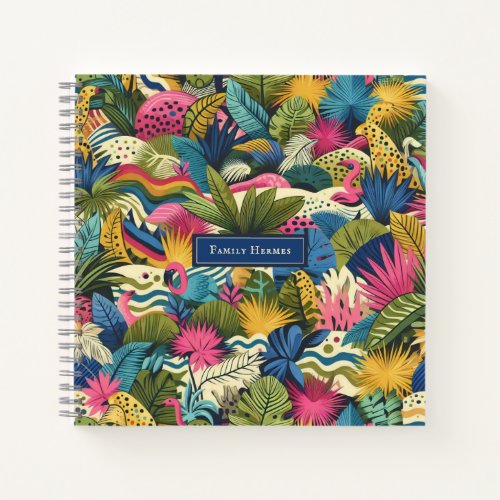 Modern jungle Morris art Notebook