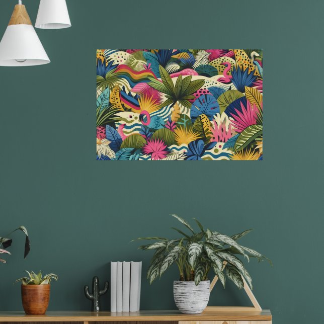 Modern jungle Morris art Poster (Living Room 1)
