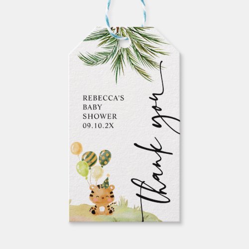 Modern Jungle Party Baby Shower Party Favors Gift Gift Tags