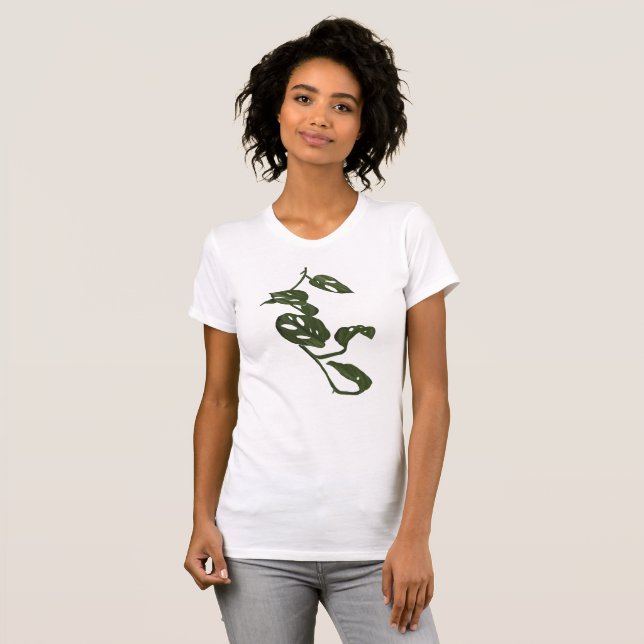 Modern Jungle Tropical Monstera Andanosii Swiss T-Shirt (Front Full)