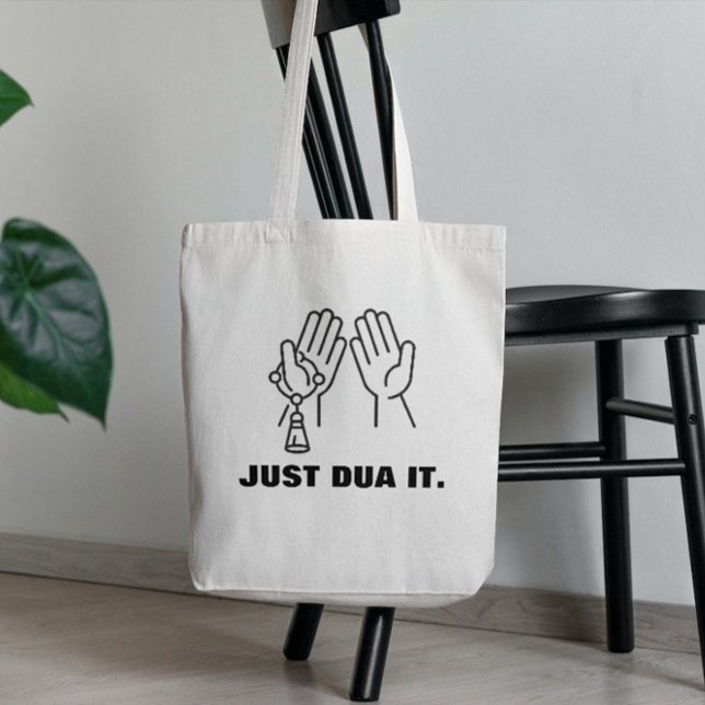 Modern Just Dua It Muslim Islamic Pun Tote Bag (Creator Uploaded)