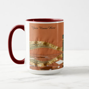 Modern Kaabah Motif Minimalist Luxury Gold Mug