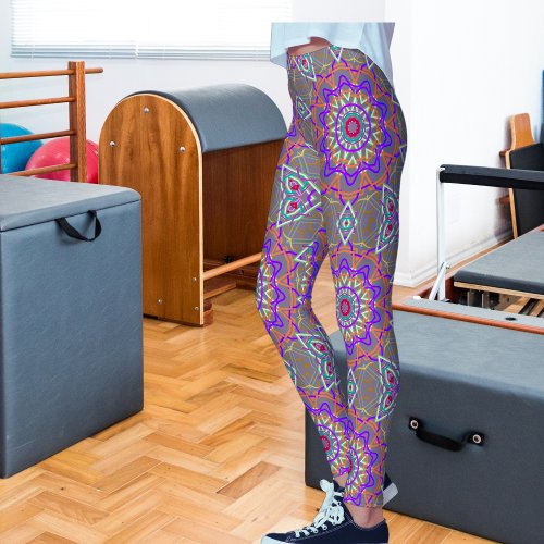 Modern kaleidoscope leggings