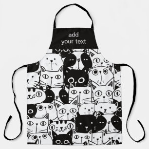 Modern Kawaii Funny Cute Cats Pattern Apron