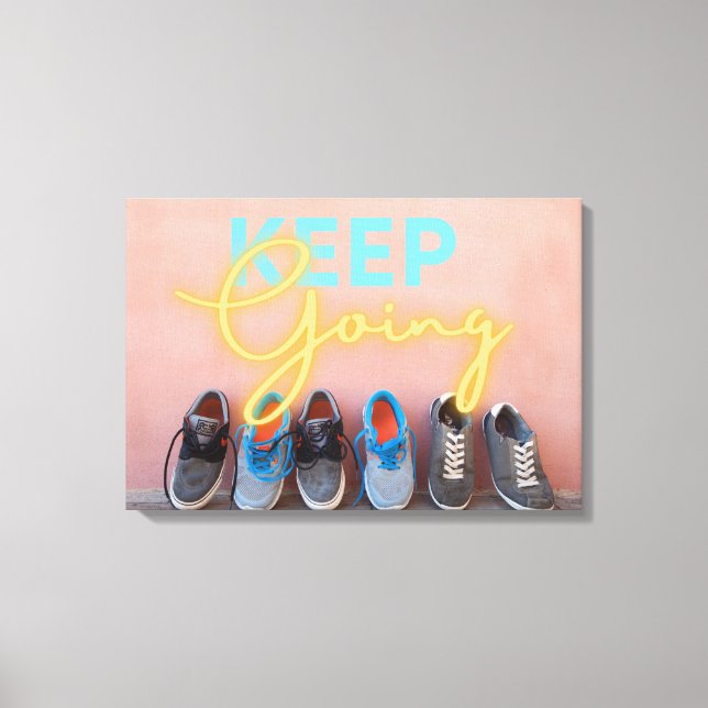 Modern Keep Going Motivational  Canvas Print (Front)