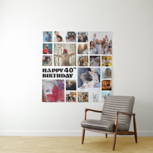 Modern Keepsake Any Age Photo Collage   Tapestry
