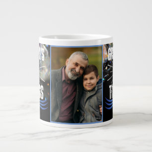 Modern Keepsake Grandfather Grandpa Family Photo Giant Coffee Mug
