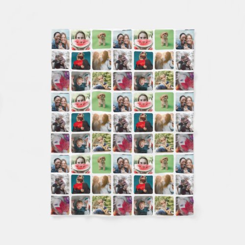 Modern Keepsake Photo Collage Pattern  Fleece Blanket