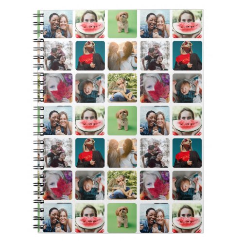 Modern Keepsake Photo Collage Pattern  Notebook