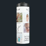 Modern Keepsake Photo Collage We Love You Grandma Thermal Tumbler<br><div class="desc">Cute modern photo collage with artistic typography with dedication to your beloved grandmother to celebrate Mother's Day or grandma's birthday with this nice keepsake. Personalize it with your best photos and names.</div>