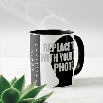Modern Keepsake Photo (upload & Create) Mug by mixedworld at Zazzle