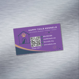 Modern Kennel QR Code Business Card Magnet