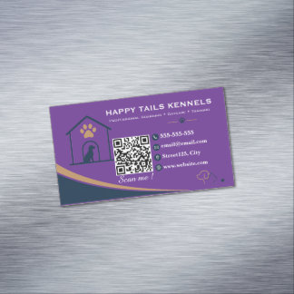 Modern Kennel QR Code Business Card Magnet