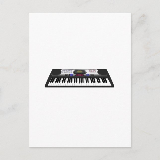 Modern Keyboard Synth: 3D Model: Postcard (Front)