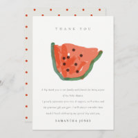 Modern Kid Hand Drawn Watermelon Fruit Baby Shower