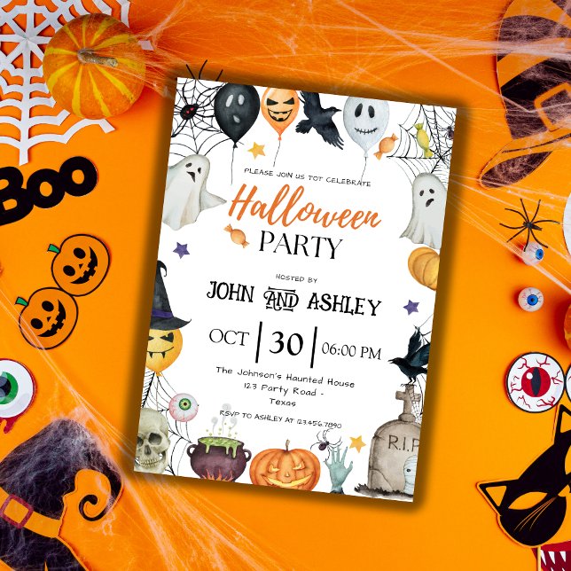 Modern Kids and Adults Halloween Party Invitation (Creator Uploaded)